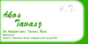 akos tavasz business card